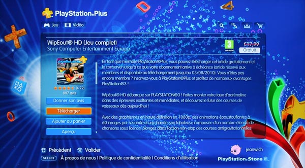 Playstation Plus - WipEout HD