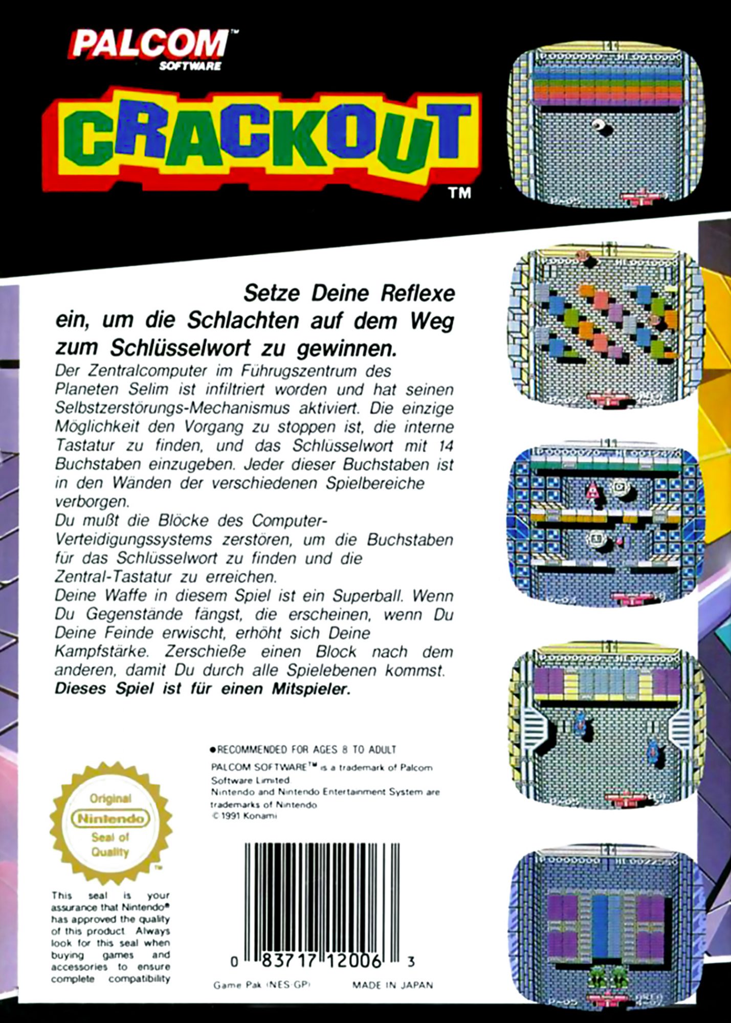 CrackOut (NES) - Gaming Zone [@] JeanWich.com